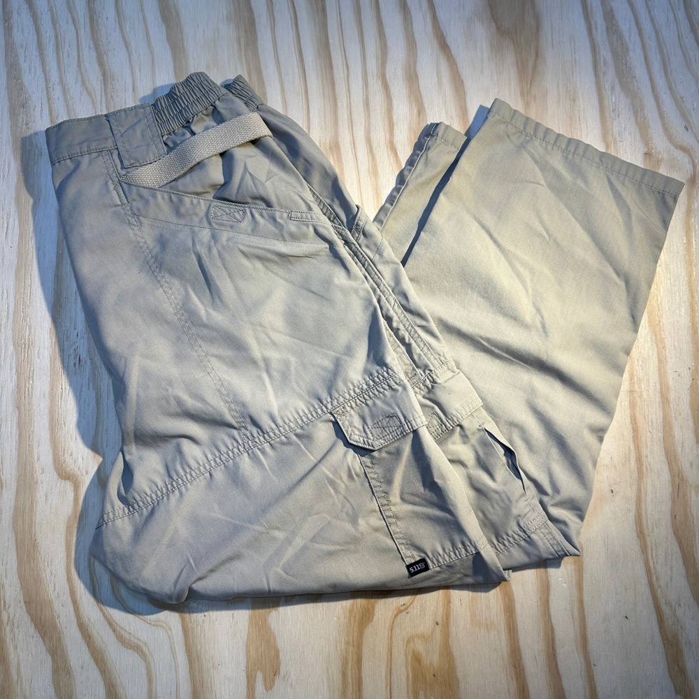 5.11 Tactical Series Mens 38x30 Khaki Ripstop Cargo Work Pants